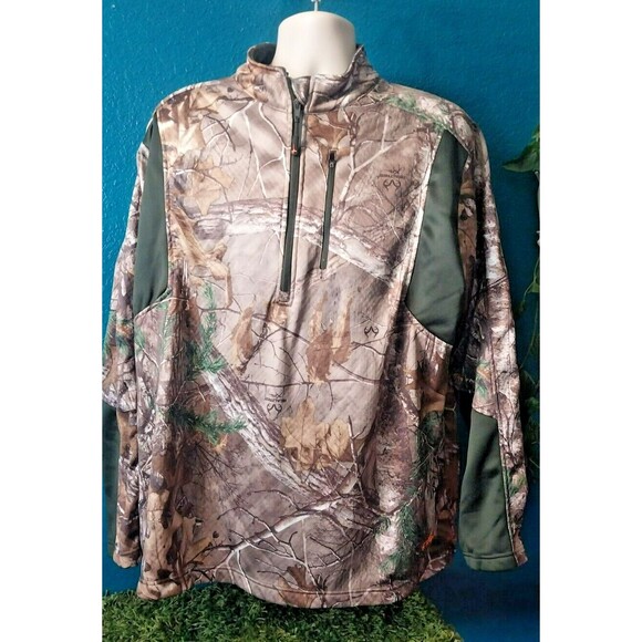 RealTree Habit Camouflage Lite Fleece Lined Full Zip Size 2XL - Picture 1 of 10